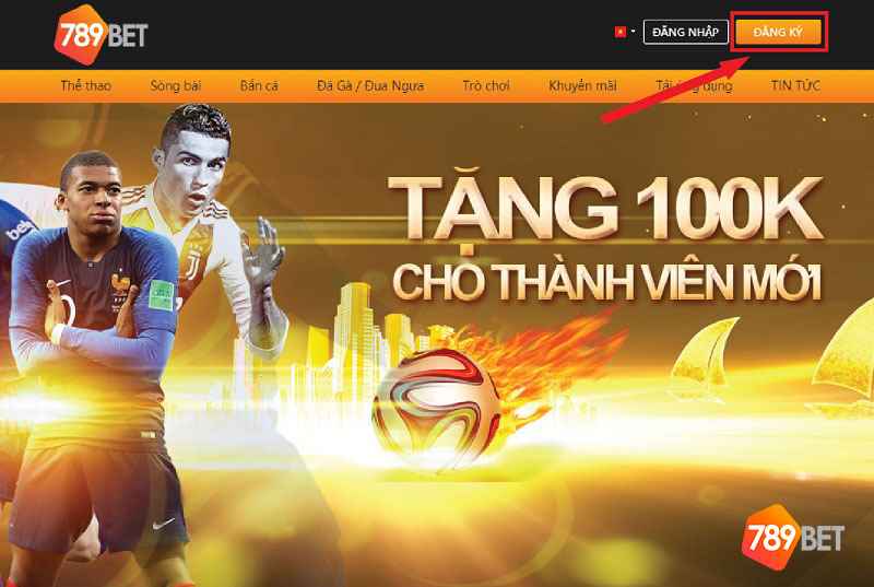 Khi đăng ký thành viên mới bạn sẽ nhận ngay 100K vào tài khoản chơi